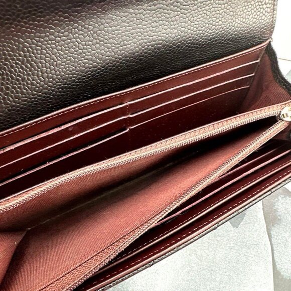 Authentic CHANEL CC Classic Caviar Flap Wallet Chain Shoulder Crossbody Black - Picture 11 of 13